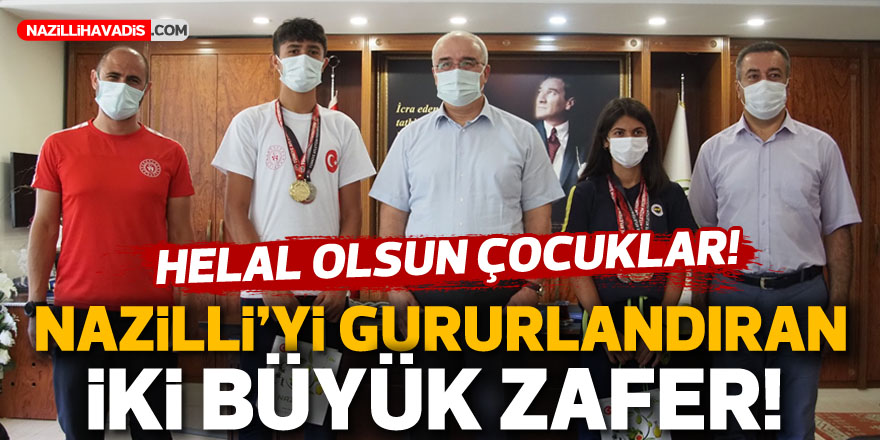 Nazilli’de Türkiye şampiyonu genç sporcular onurlandırıldı