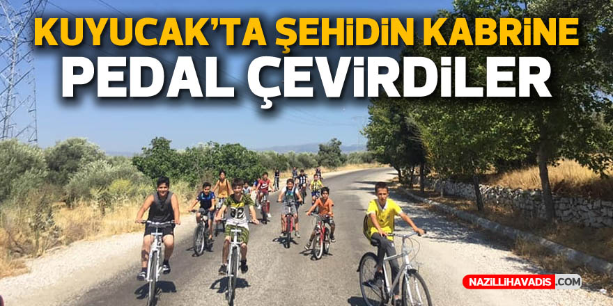 ŞEHİDİN KABRİNE PEDAL ÇEVİRDİLER