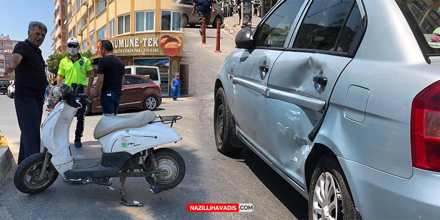 Nazilli’de elektrik bisiklet ile otomobil çarpıştı: 1 yaralı