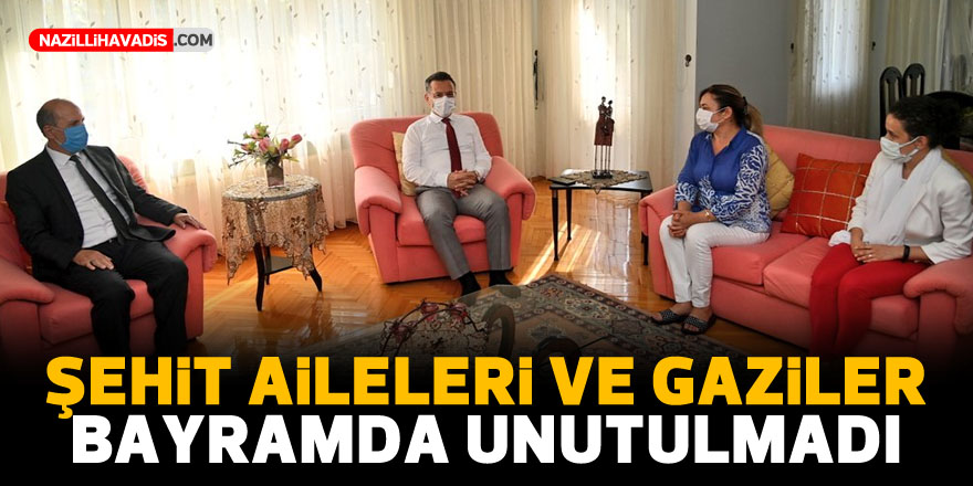 Şehit aileleri ve gaziler bayramda unutulmadı