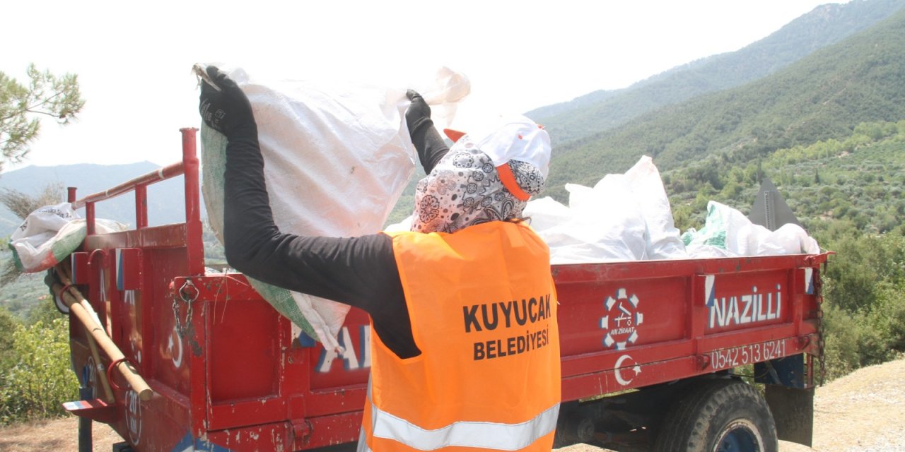 Kuyucak Belediyesi’nden yangına karşı temizlik önlemi