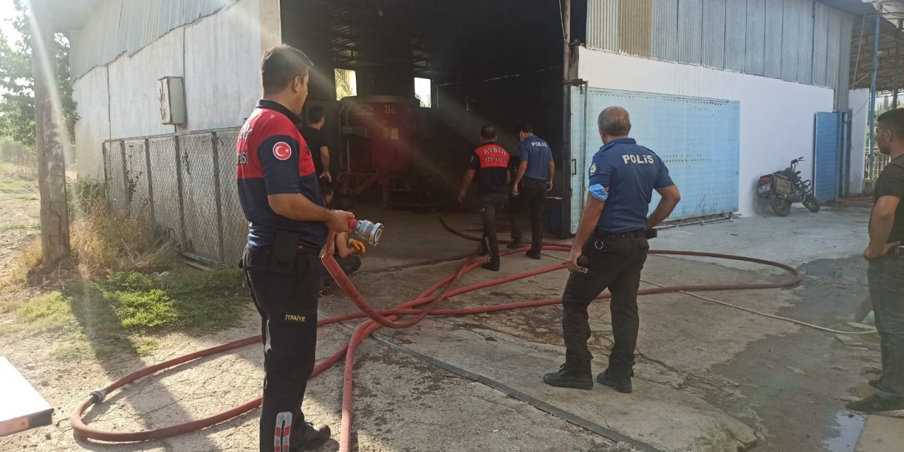 Nazilli’de besi çiftliğinde yangın