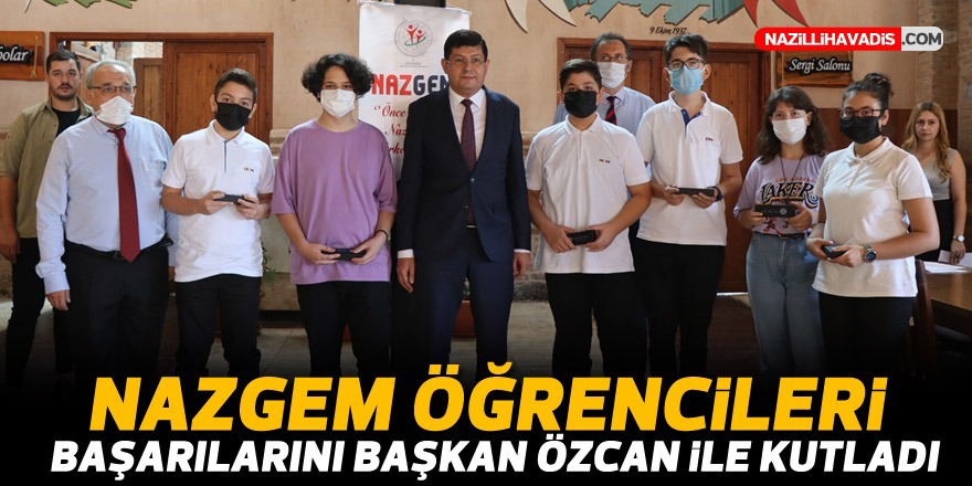 NAZGEM öğrencileri başarılarını Başkan Özcan ile paylaştı