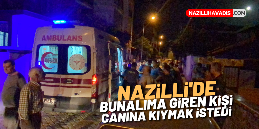 NAZİLLİ'DE BUNALIMA GİREN KİŞİ CANINA KIYMAK İSTEDİ