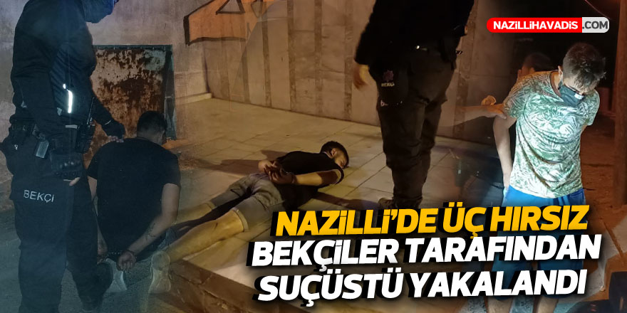 NAZİLLİ'DE 3 HIRSIZ BEKÇİLER TARAFINDAN SUÇÜSTÜ YAKALANDI