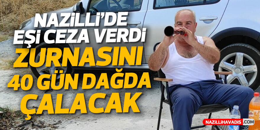 Nazilli'de eşi ceza verdi, 40 gün zurnasını dağda çalacak