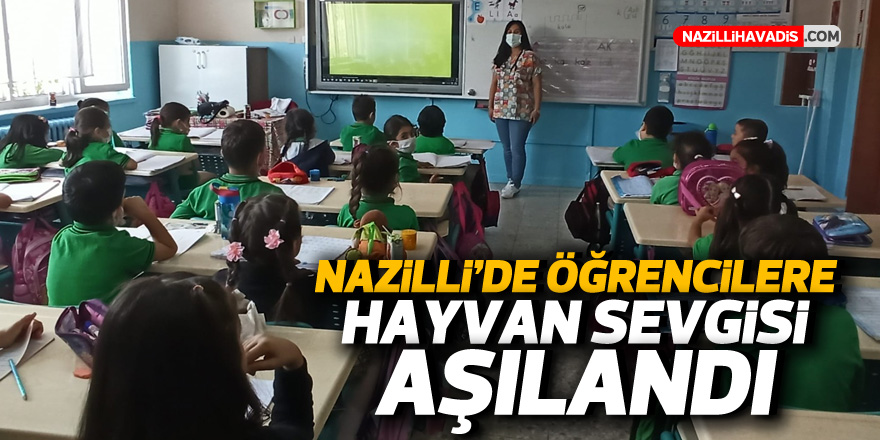 Nazilli’de Dünya Hayvan Hakları Günü’nde öğrencilere hayvan sevgisi aşılandı