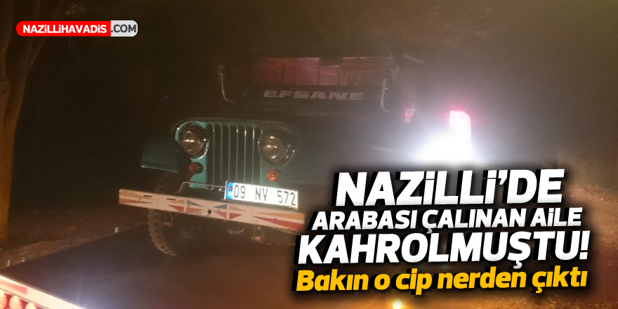 Nazilli'de çalınan cip bulundu