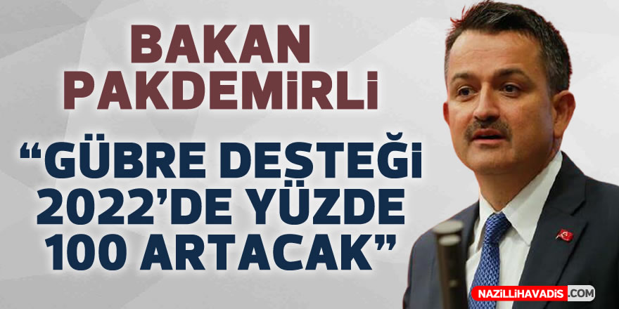 Bakan Pakdemirli’den çiftçiye müjde