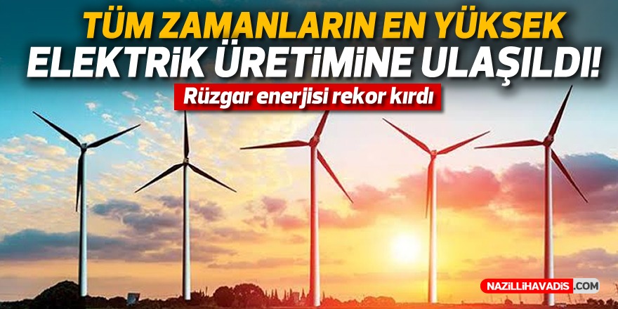 Rüzgar enerjisi rekor kırdı