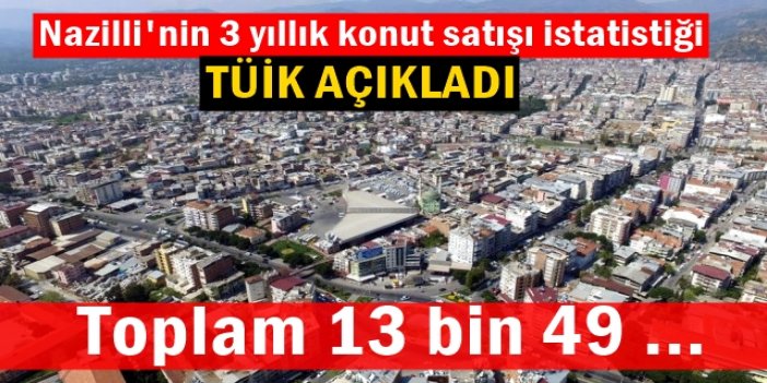 Nazilli'de kaç konut satıldı... İşte cevabı