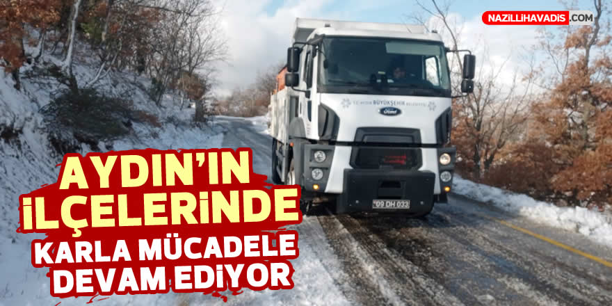 Aydın’ın ilçelerinde karla mücadele devam ediyor