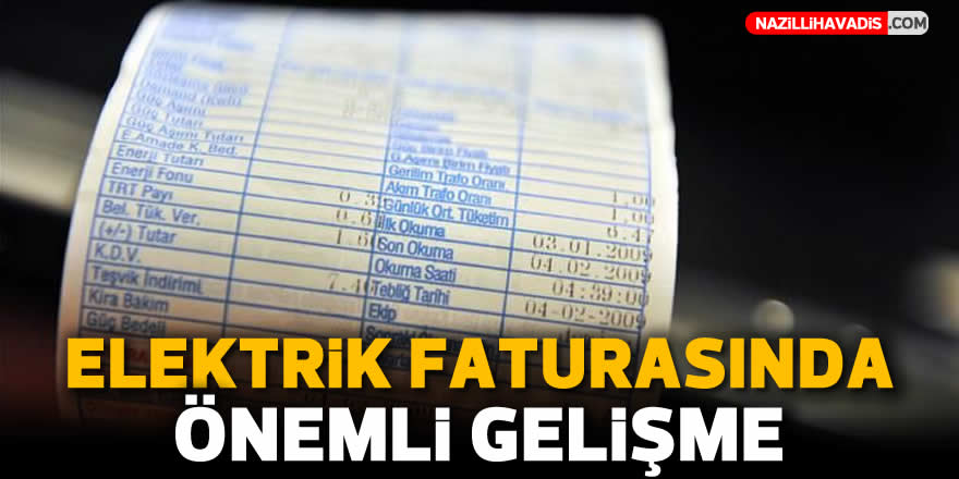 Elektrik faturasında önemli gelişme!