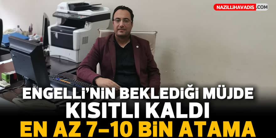 Ünlü: “Engelliye uygun kadro istiyoruz”