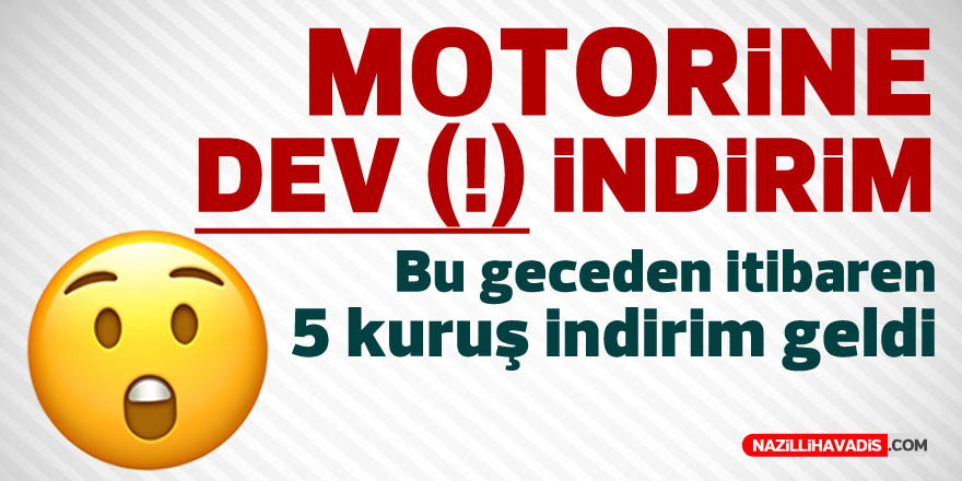 Otogaza ve motorine indirim