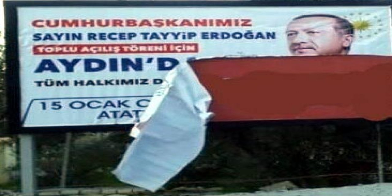 Cumhurbaşkanı Erdoğan’ın afişlerini yırtan şüpheli serbest bırakıldı