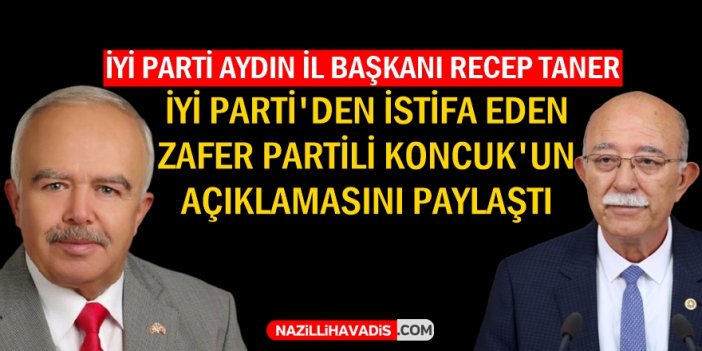 İYİ Parti İl Başkanı Recep Taner'den şaşırtan paylaşım