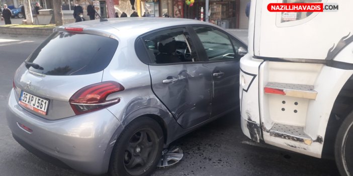 Nazilli’de trafik kazası: Trafik tek şeritten verildi