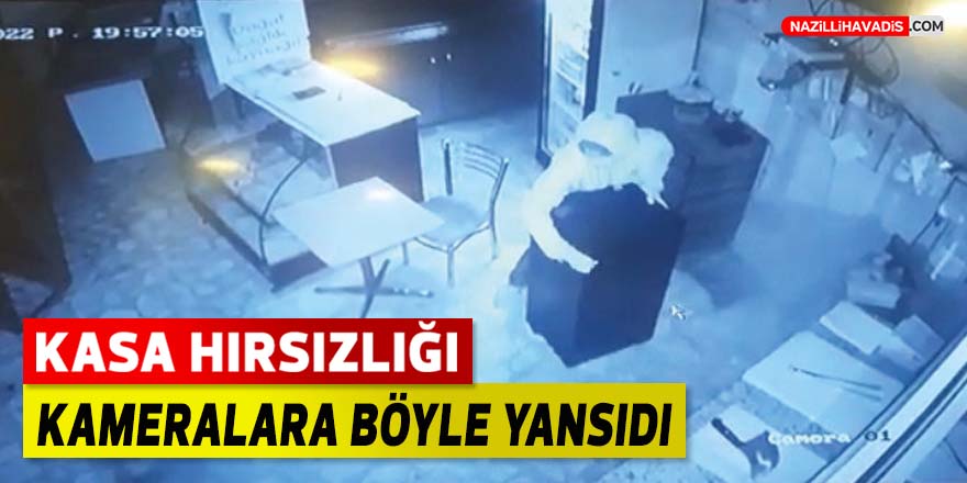 İftar vakti içinde yaklaşık 100 bin lira bulunan kasa hırsızlığı kamerada