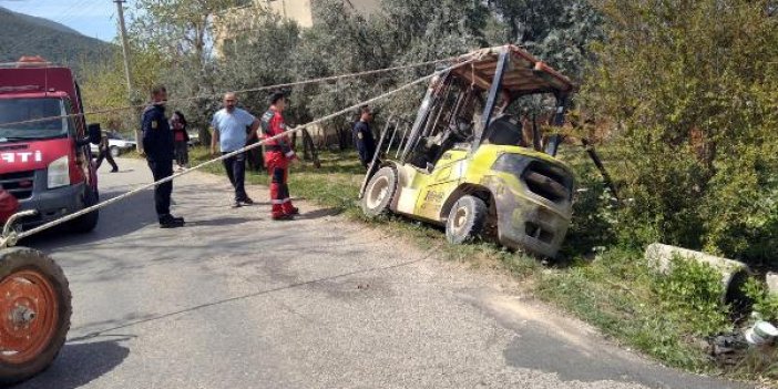 Devrilen forkliftin altında kalarak yaşamını yitirdi