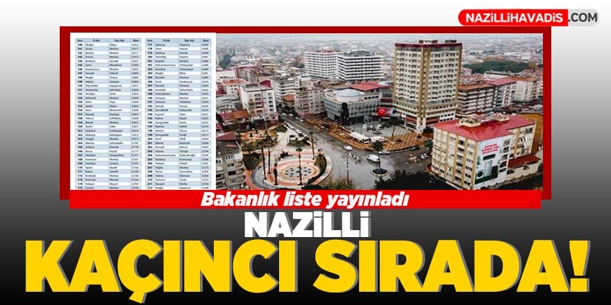 Nazilli, Türkiye’nin en gelişmiş kaçıncı ilçesi?