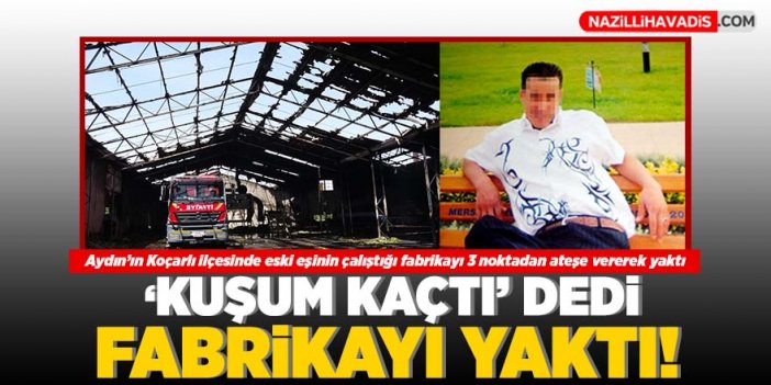 'Kuşum kaçtı' dedi fabrikayı yaktı!