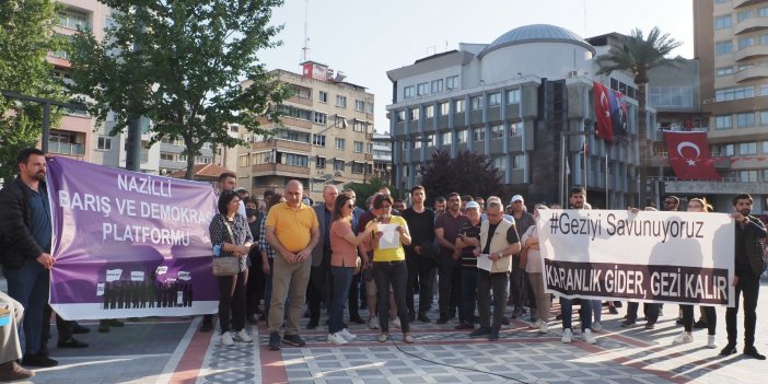 Nazilli’de Gezi kararı için ses yükselttiler: “Gezi umuttur, hapsedilemez”
