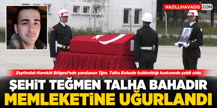 Şehit Teğmen Talha Bahadır memleketine uğurlandı