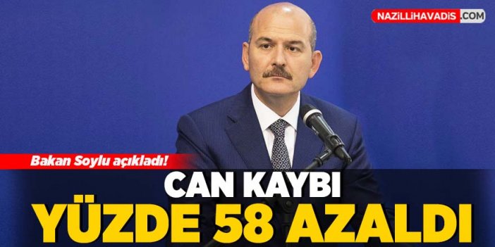 Bakan Soylu açıkladı! Can kaybı yüzde 58 azaldı