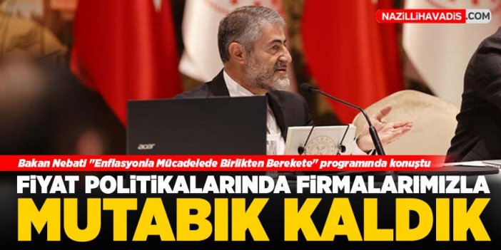 Bakan Nebati "Enflasyonla Mücadelede Birlikten Berekete" programında konuştu