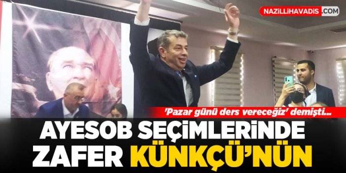 AYESOB seçimlerinde zafer Künkçü'nün