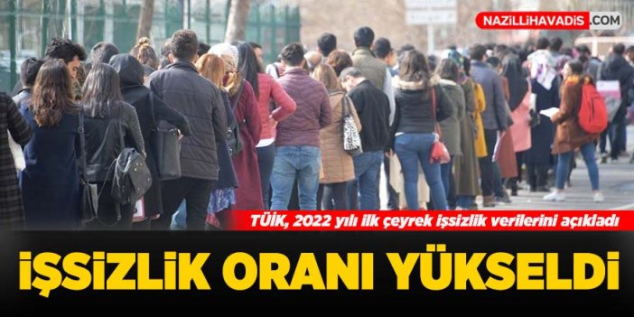 İşsizlik oranı yükseldi