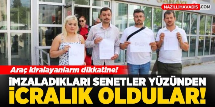 İmzaladıkları senetler yüzünden icralık oldular!