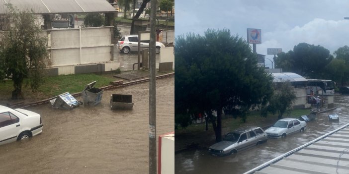 Nazilli’de yağmur hayatı felç etti