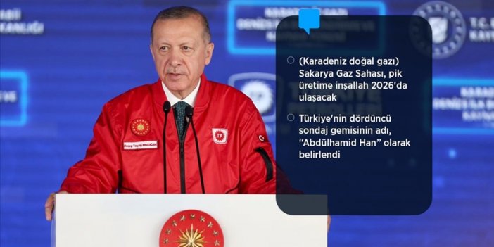 Cumhurbaşkanı Erdoğan: Karadeniz doğal gazını 2023'ün birinci çeyreğinde milli iletim sistemimize aktarmış olacağız