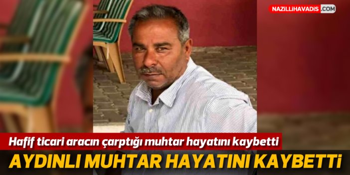 Aydın'da hafif ticari aracın çarptığı muhtar hayatını kaybetti