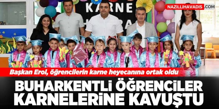 Buharkentli öğrenciler karnelerine kavuştu