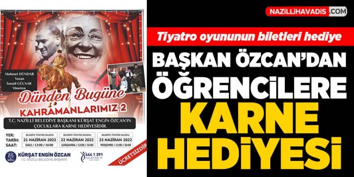 Başkan Özcan’dan öğrencilere karne hediyesi