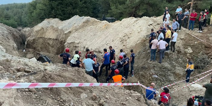 Su hattı kazı çalışmasında göçük meydana geldi