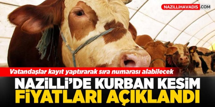 Nazilli’de kurban kesim fiyatları açıklandı