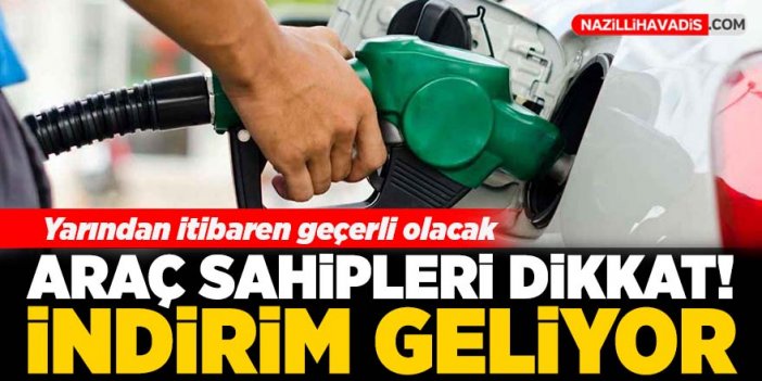 Benzine indirim geliyor