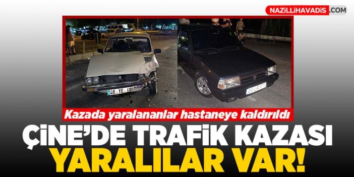 Çine'de iki otomobil çarpıştı: 2 kişi yaralandı