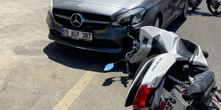 Nazilli’de motosiklet sürücüsü ölümden döndü