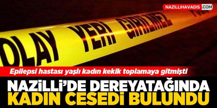 Nazilli’de dere yatağında kadın cesedi bulundu