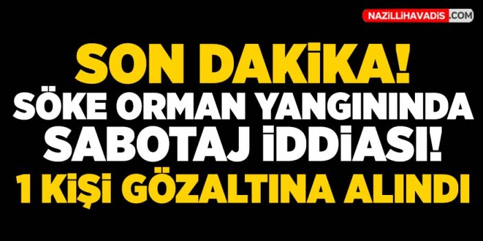 Söke orman yangınında sabotaj iddiası! 1 kişi gözaltında