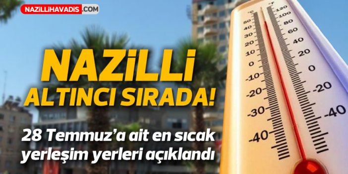 Türkiye’nin en sıcak altıncı ilçesi ‘Nazilli’