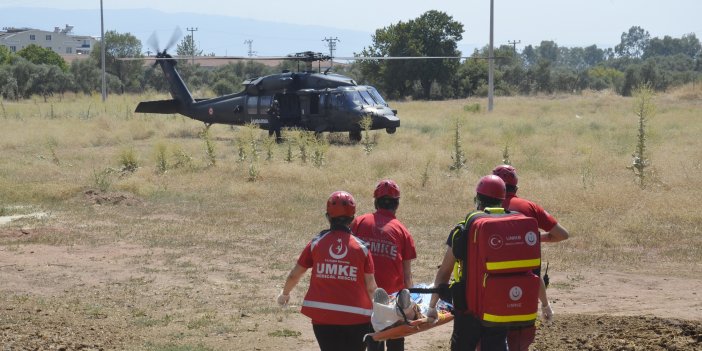 Aydın'da helikopter destekli kurtarma tatbikatı yapıldı