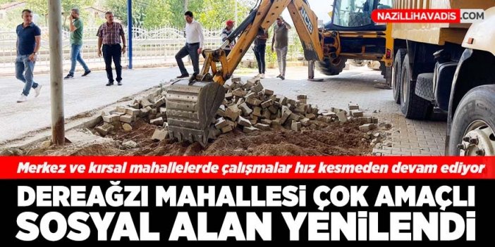 Dereağzı Mahallesi’nde çok amaçlı sosyal alan yenilendi