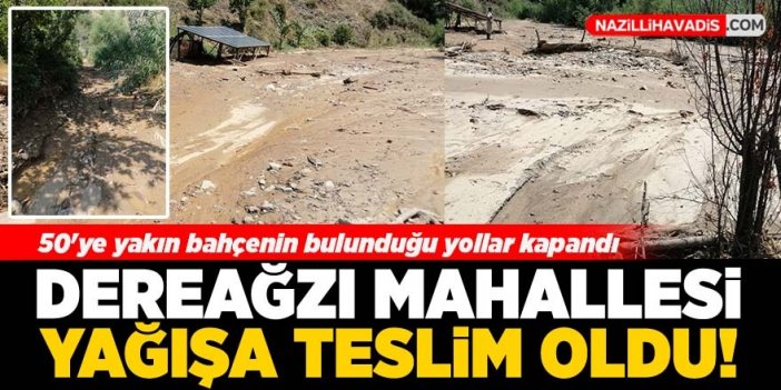 Dereağzı Mahallesinde yağış nedeniyle bahçe yolları kapandı