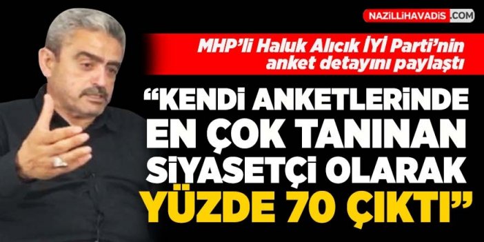 MHP’li Haluk Alıcık İYİ Parti’nin anket detayını paylaştı